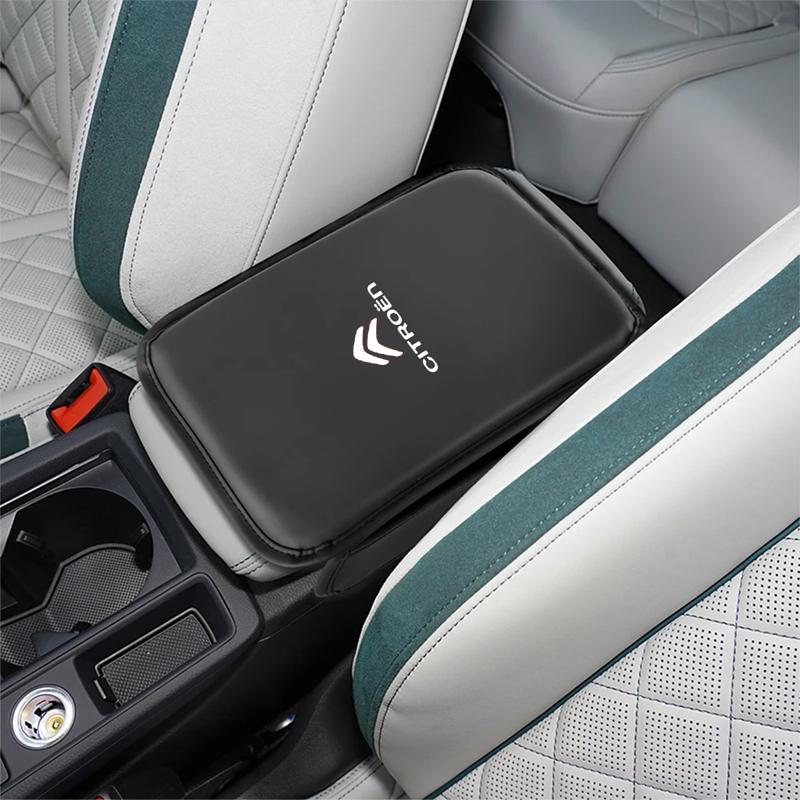 WYGL9 For Citroen Elysee Berlingo Xsara C3 XR Picasso C5 Leather Car Armrest Box Pad Central Arm Rest Storage Pocket Protective Cover
