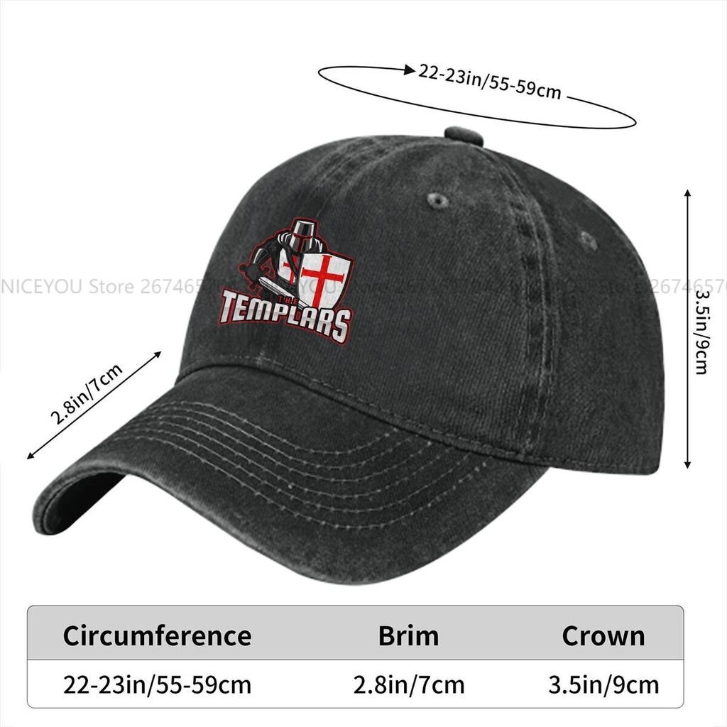 The Templars Baseball Caps Peaked Cap Knights Templar Sun Shade Hats for Unisex