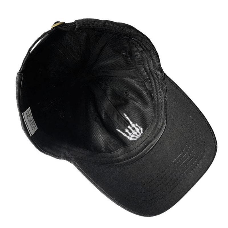 Бейсбольная кепка с вышивкой в ​​виде скелета, регулируемая бейсбольная кепка из мягкого хлопка унисекс для женщин, Прямая поставка