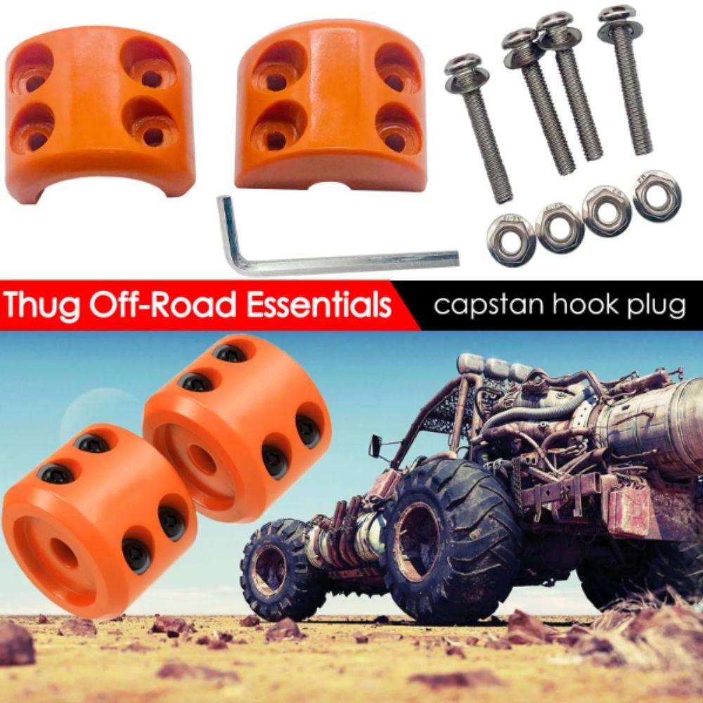 Black Color Rope Hook Metal Construction Cable Line Saver Vehicle Accessory Waterproof  UTV Use