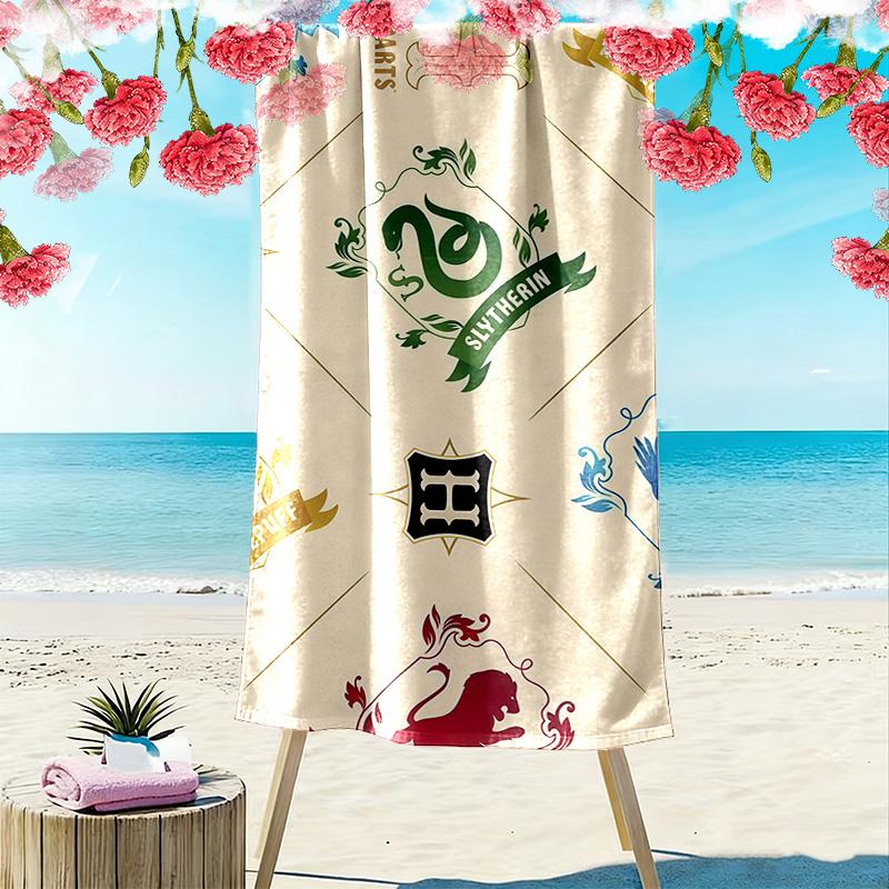 Harry Potter Print Beach Towel, Large Soft Quick Dry Towel for Beach Camping Swimming