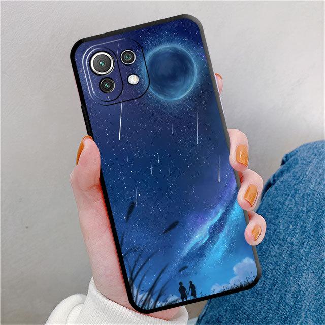 Чехол для телефона Sky Full Moon для Samsung Galaxy A72 S22 Note 20 Ultra 10 Plus 8 9 A32 A22 S20 S21 S22 5g A71, черные матовые чехлы