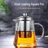 Чайник Ванши из высокотемпературного стекла с фильтром из нержавеющей стали и защитой от ожогов - Идеален для чая Кунг-фу
