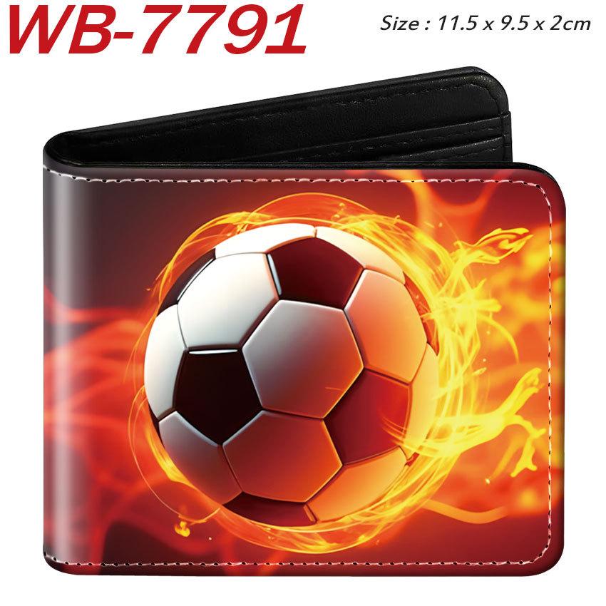 Sports Ball Theme Short Bifold Wallet Colorful Print Mini Coin Purse Card Holder for Women Multi-Color 1pcs