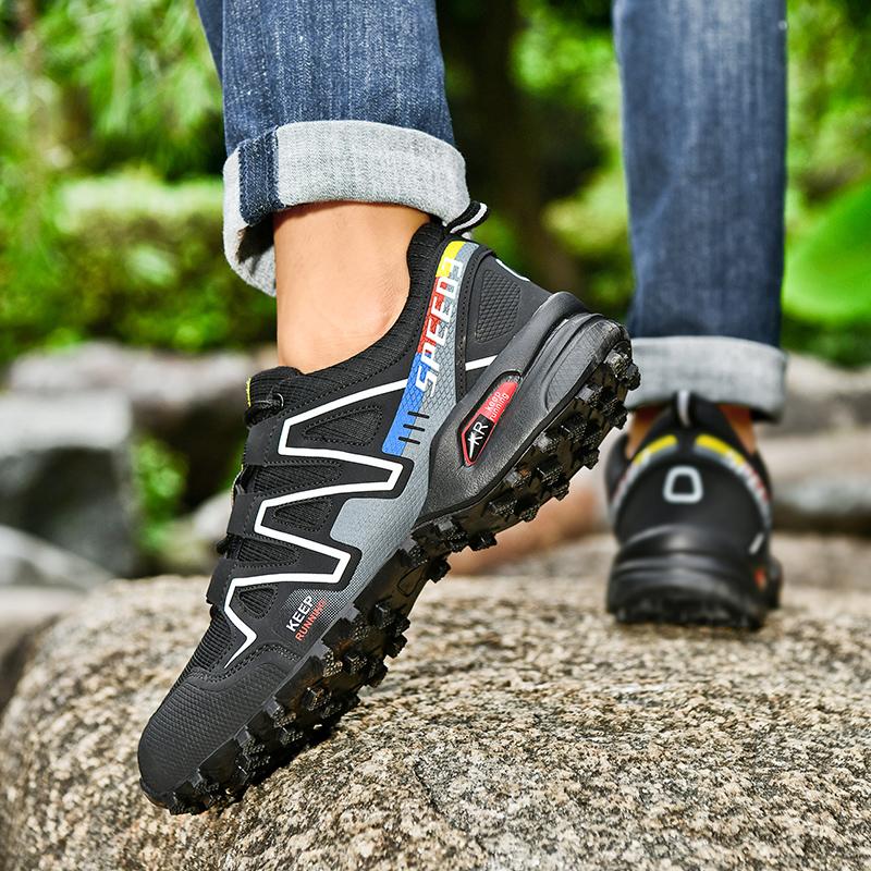 Мужские скальные туфли, уличные нескользящие кроссовки для треккинга, модная удобная спортивная обувь большого размера