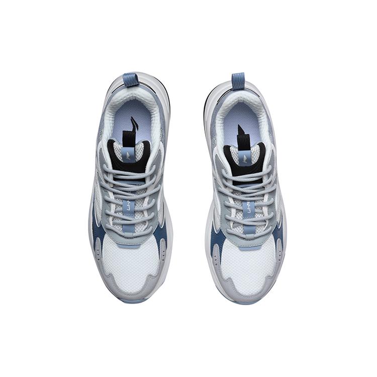 Li Ning износостойкие низкие беговые кроссовки мужские белые с синим AGCR205-3
