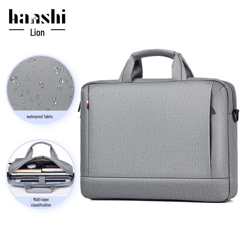 Waterproof Commuter Laptop Bag: Large-Capacity Fashionable Briefcase and Shoulder Bag for Men and Women