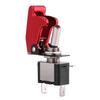 12V 20A Racing Car Red Cover LED Light SPST Toggle Rocker Ignition Switch Control On Off