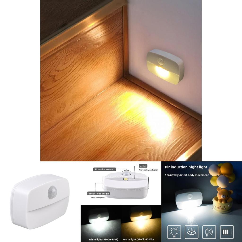 Human Body Sensor Night Light With Infrared Pir Motion Detection For Bedroom Closet Kitchen Hallway