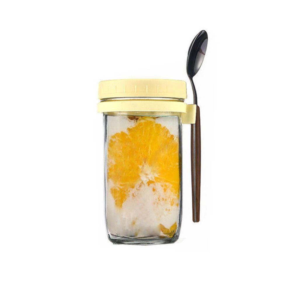 Контейнеры для йогурта 16 унций с крышками, банки для хранения хлопьев, стеклянные бутылки, контейнеры