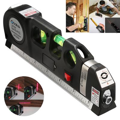 1 шт., универсальный инфракрасный уровень, многофункциональный уровень, метрическая линейка, прямая горизонтальная вертикальная лента, 8 футов, 2,5 м