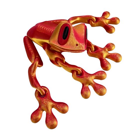 Магнит на холодильник с лягушкой, напечатанный на 3D-принтере, подвижные суставы, игрушка-непоседа в виде лягушки, артикулированное животное