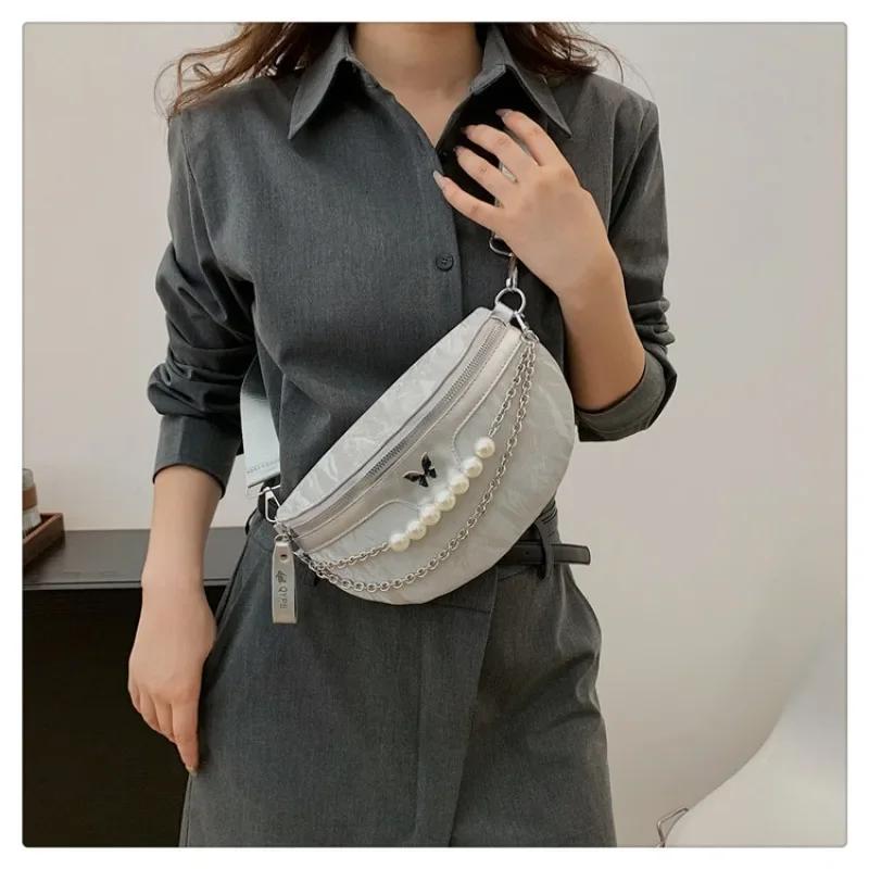 PU автомобильная строчка хит продаж поясная сумка на молнии бант повседневная нагрудная сумка универсальная мягкая популярная трендовая женская сумка через плечо