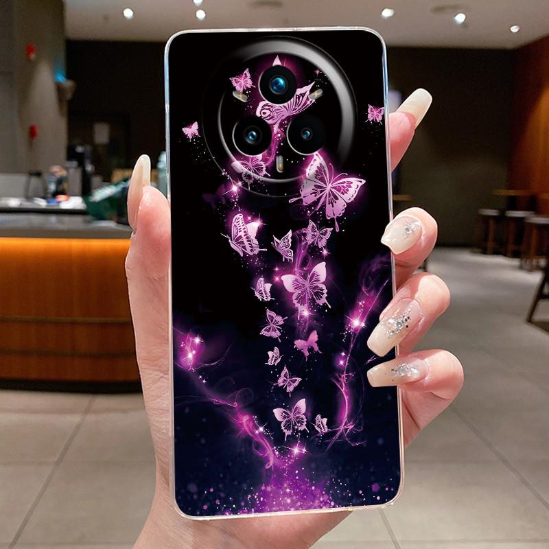 Чехол для Realme 14 Pro Plus 5G Роскошный Цветочный Мягкий Тонкий ТПУ Корпус Телефона Для Realme 14 Pro 14Pro+ Funda Прозрачные Задние Крышки