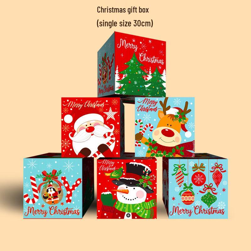 Рождественский набор декоративных штабелируемых подарочных коробок