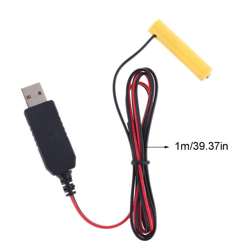 LR03 AAA Battery Eliminator USB Power Supply Cable Replace 1.5V AAA Battery For Electric Toy Flashlight Clock LED and more