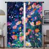 Элегантные шторы для комнаты, для камеры, садовые шторы, затемняющие шторы, 2 шт., украшение на Хэллоуин, перегородка для гостиной, кухни