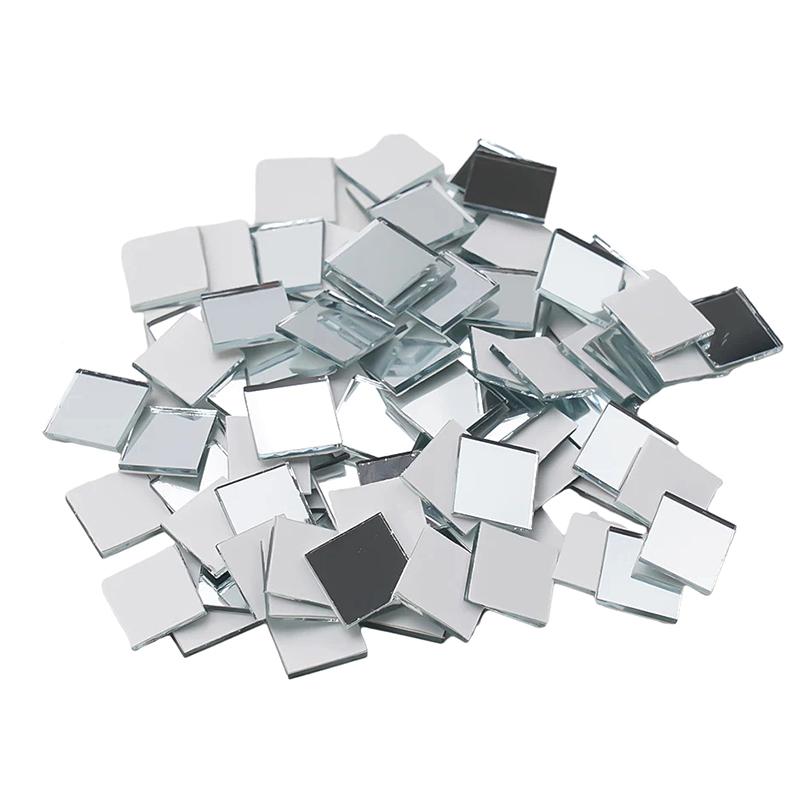 100 шт./лот 2x2 см Мини Квадратные Стеклянные Зеркальные Мозаичные Плитки Для Стен Ванной Комнаты DIY Домашний Декор Поделки Настенные Художественные Декоры
