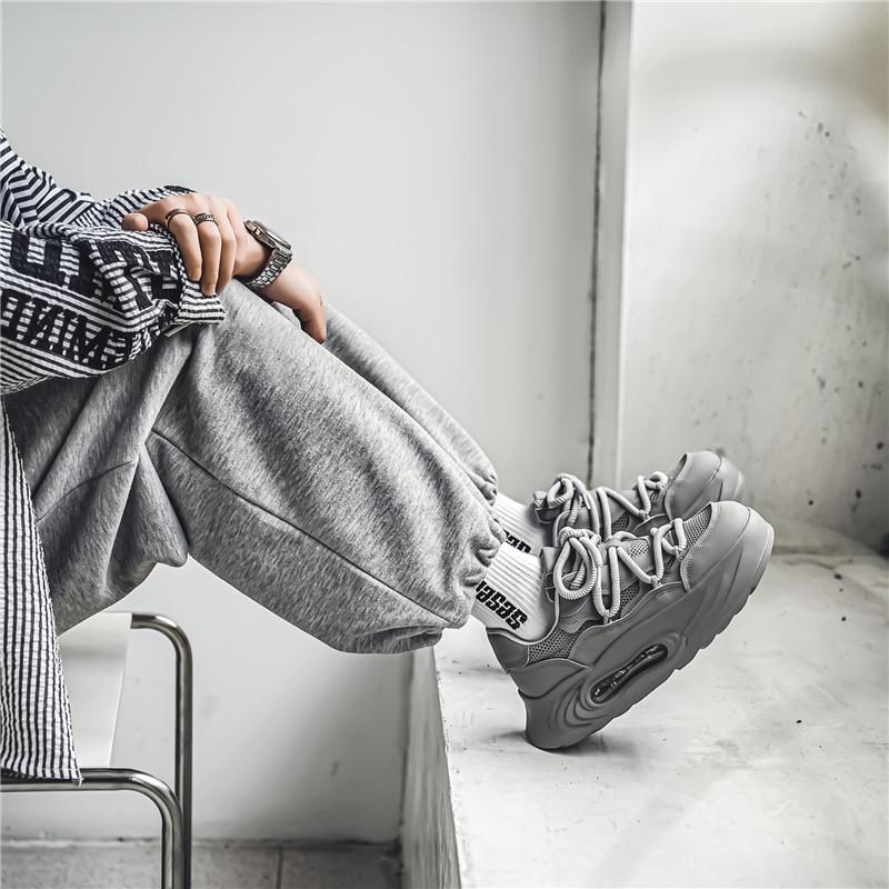 Мужские туфли на плоской подошве из сетчатой ткани, дышащие, повседневные, спортивные, на толстой подошве, трендовые, для всех видов активного отдыха, для ходьбы, бега, кроссовки, модные, для студентов, для занятий сноубордом