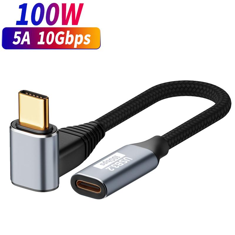 Удлинительный кабель USB C 3.1 Type C PD100W для быстрой зарядки, удлинительный кабель «папа-мама» для Samsung MacBook Pro, видеокабель 4k 60 Гц