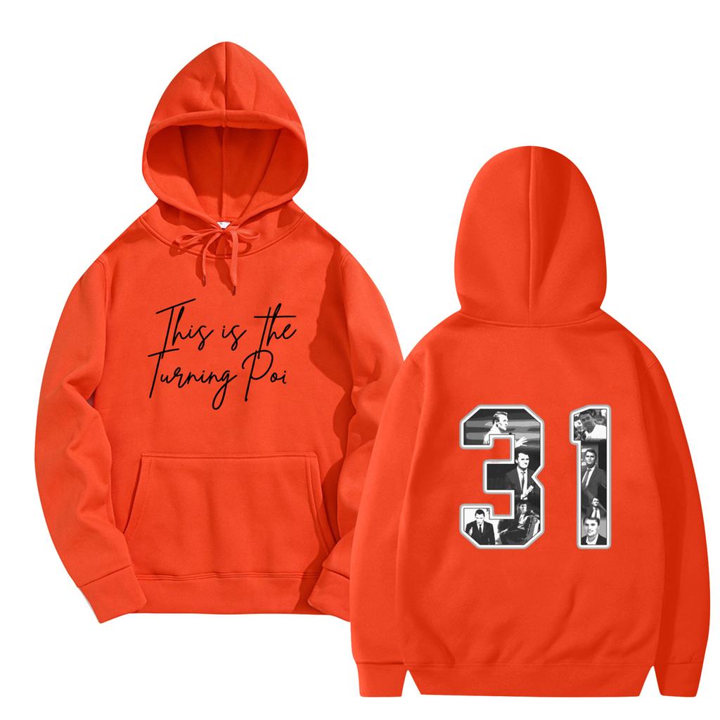 Women's And Men's Fashionable Hooded Long Sleeved Printed Casual Pullover Unisex Sweatshirt Top