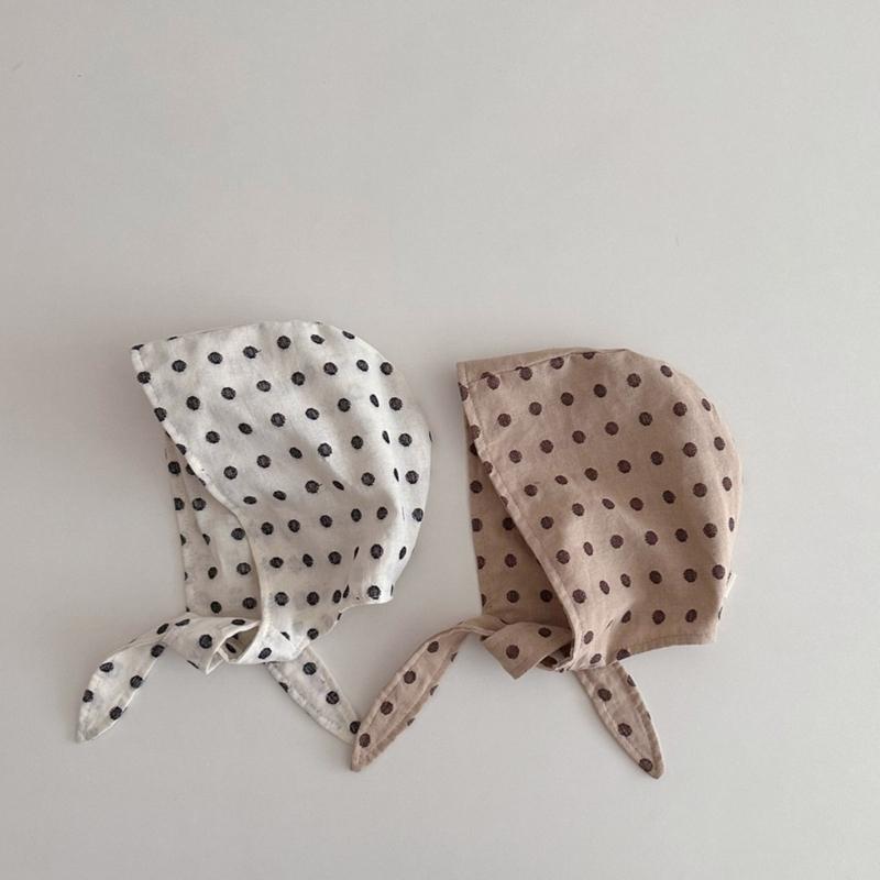 Детская повязка на голову с узором в горошек, детские шапочки, детские шапки-тюрбаны, мягкие детские головные уборы, идеально подходят для мальчиков и девочек в возрасте от 0 до 3 лет