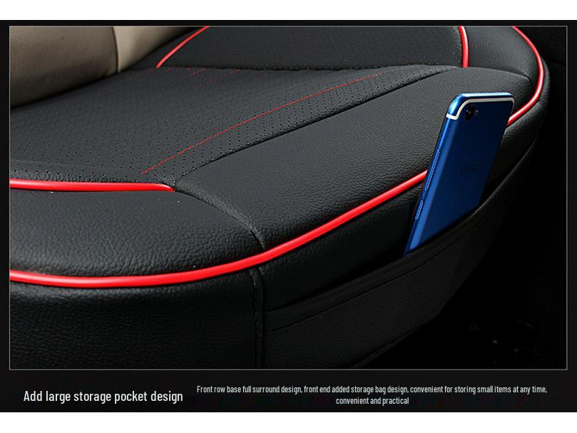 Универсальная перфорированная кожаная подушка на автомобильное сиденье, дышащая, всесезонная, с полным охватом, без спинки, цельная