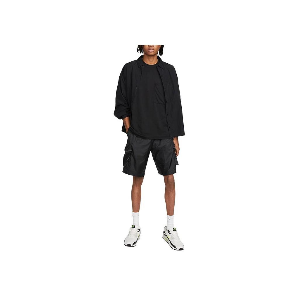 Nike Спортивная футболка Tech Pack Solid Pocket Quick-Dry с коротким рукавом для мужчин, черные FB7393-010