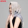 JERYAFUR Женский шарф-капюшон из искусственного меха, 2-в-1, теплая плюшевая комбинация шапки и шарфа для холодной зимы, повседневная уличная одежда