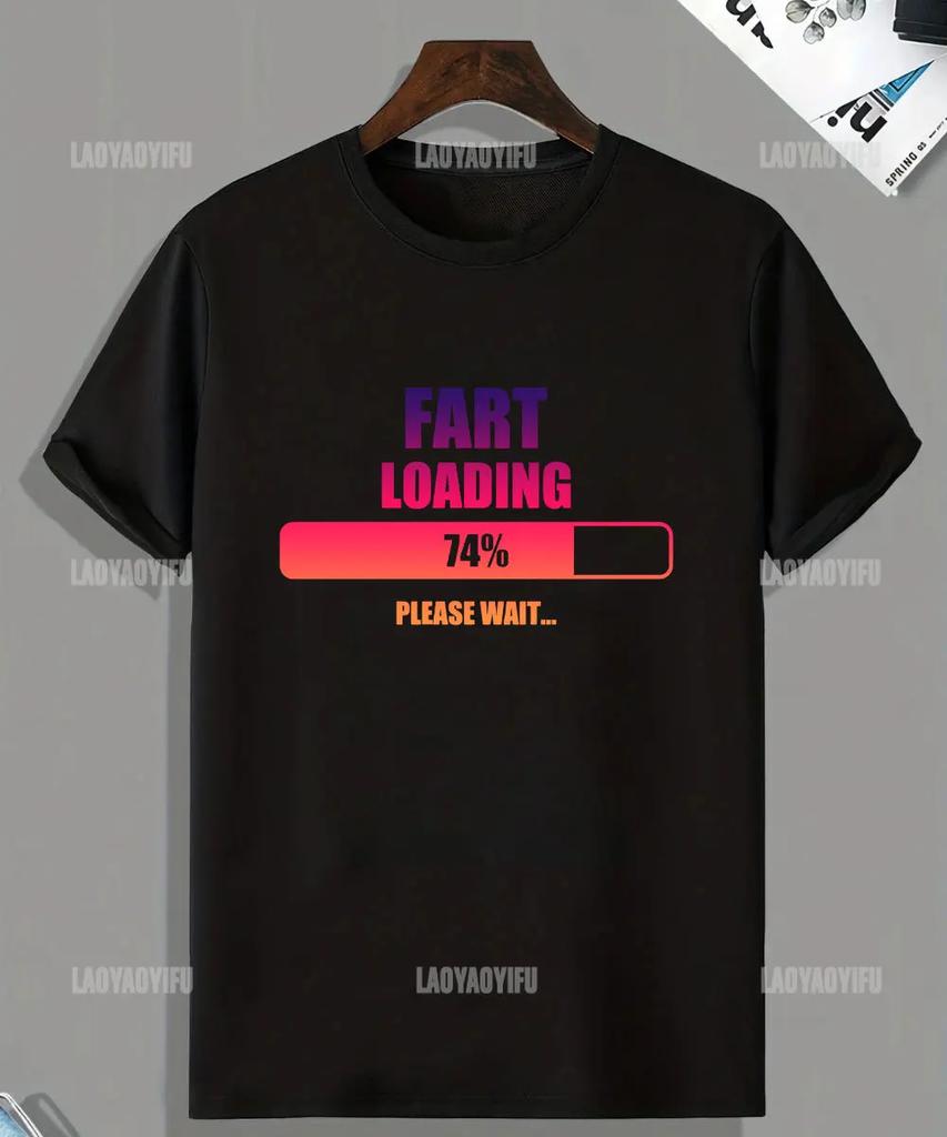Humor Warning Fart Now Loading Please Stand Back Graphic T-shirt Woman Casual O-neck Loose Tees for Summer Vintage Tops
