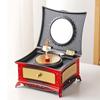 Classical Rotating Dancer Ballerina Piano Music Box Jewelry Organizer Ballerina Wind-Up Music Box Storage Organizer With Mirror