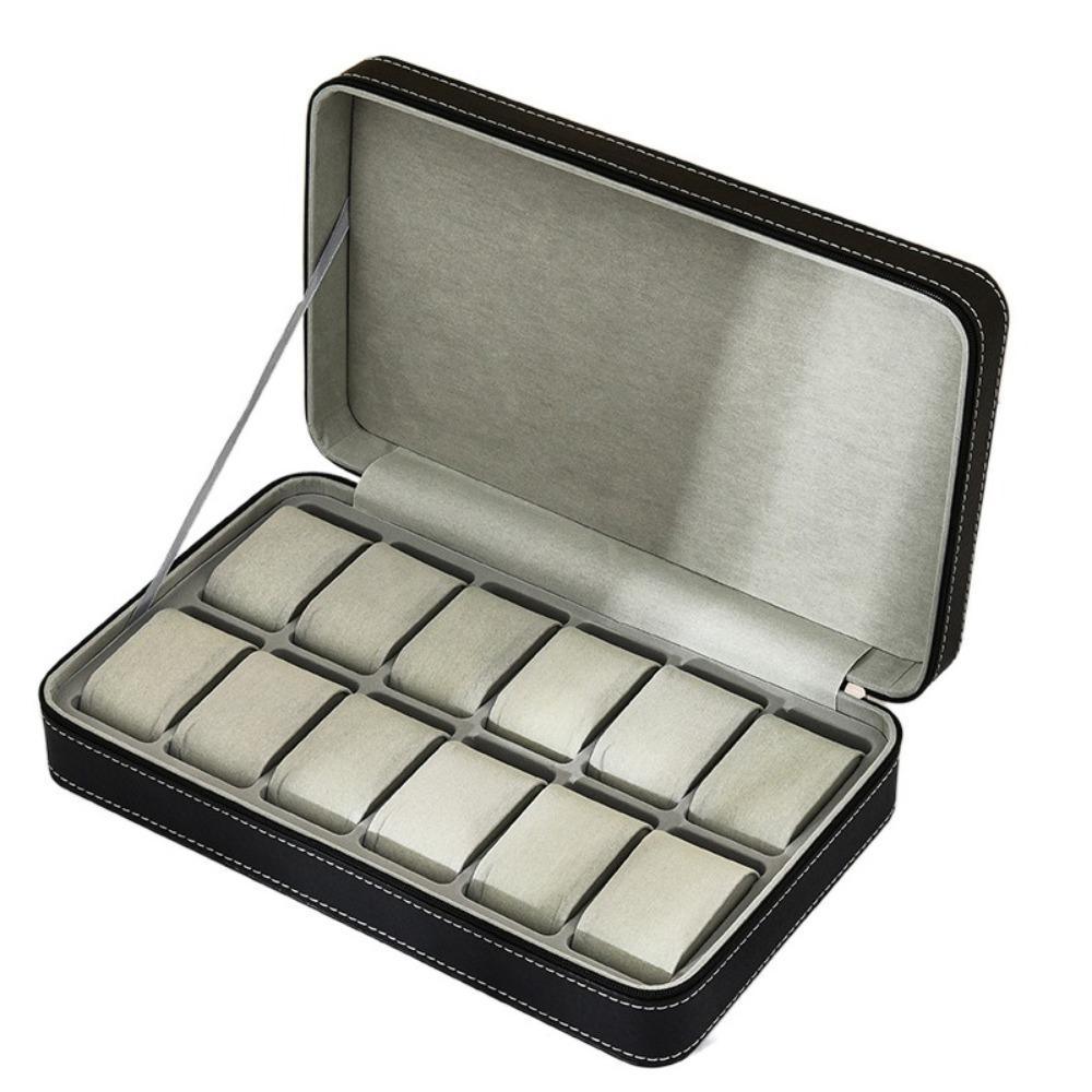 6/10/12 Grids Watch Display Box PU Watch Organizer Watch Storage Box Father's Day Gifts