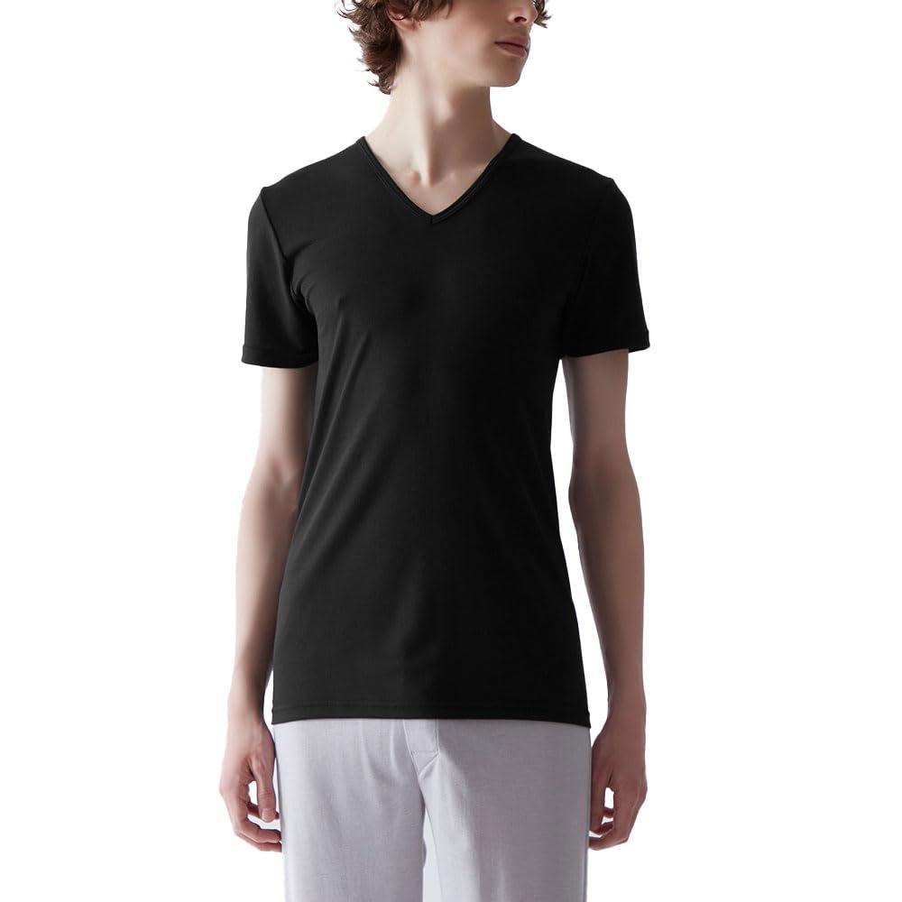 GUNZE Men's Acedron Quick Dry V-Neck Undershirt Sweat Absorbent Breathable Pique T-Shirt
