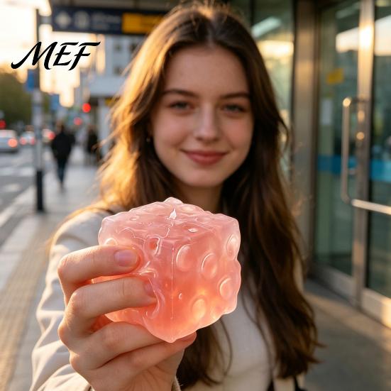 Funny Decompression Gifts Giant Cheese Squeeze Toy, Realistic Slow Rebound Stress Relief Cube for Kids Foam Adults, Soft Sensory Fidget Toy