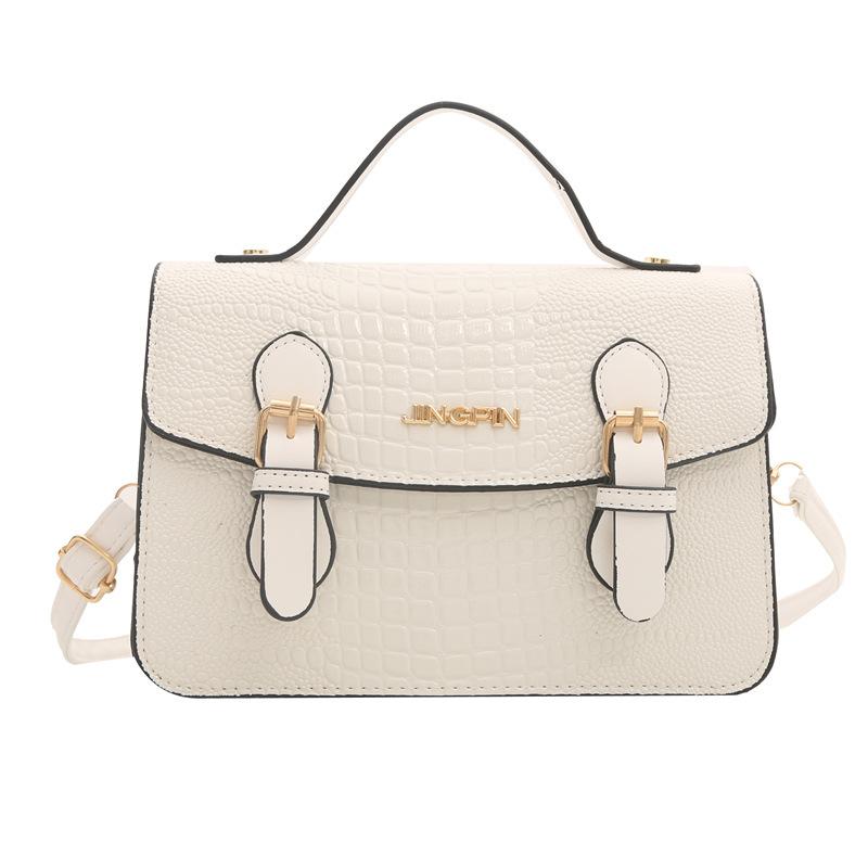 Новая летняя текстура с крокодиловым узором, персонализированная повседневная простая ретро-сумка через плечо, маленькая квадратная сумка для женщин