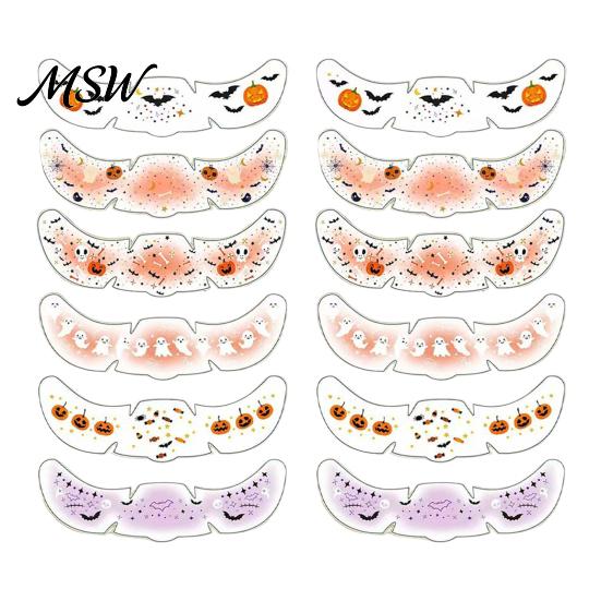 Halloween Tattoo Stickers Stickers, Temporary Face Decals for Party Makeup, Safe Skin Friendly Holiday Body Art Waterproof Pumpkin Bat Bloodstain