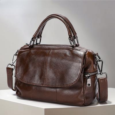 Женская сумка большой вместимости, премиальное ощущение, первый слой коровьей кожи, женская наплечная сумка-мессенджер, повседневная сумка-тоут для женщин