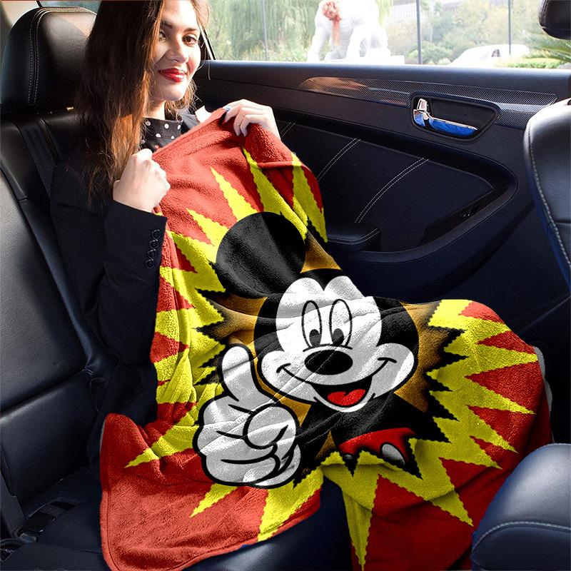 1pc, Mickey Mouse Themed Blanket, Seasonal Decorative Throw for Home Use, Soft Flannel Throw Blanket, Versatile & Cozy for Bedroom, Living Room, Trave