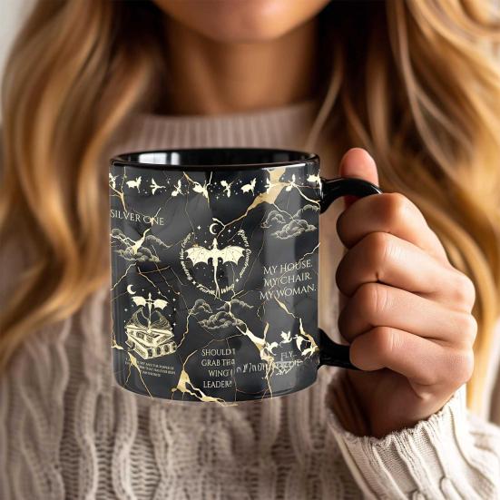 Керамическая кофейная кружка с ручкой 330 мл, переносная чашка для чая, чашка для горячего шоколада, кружка с принтом летящего дракона, подарки