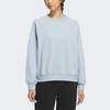 Adidas Small Logo Fleece Crew Sweatshirt Women Sweatshirt Light-Blue IX6791