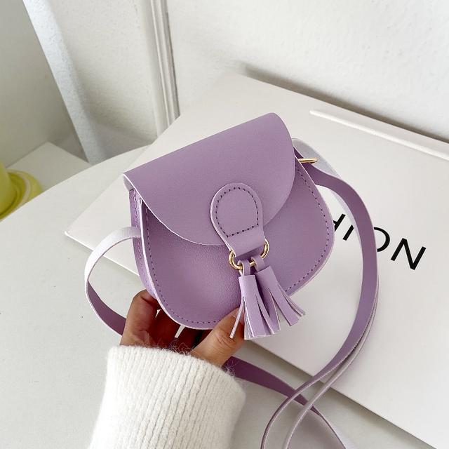 Coin Purse Cute Girls Baby Tassel Crossbody Bags PU Leather Children Small Shoulder Bag
