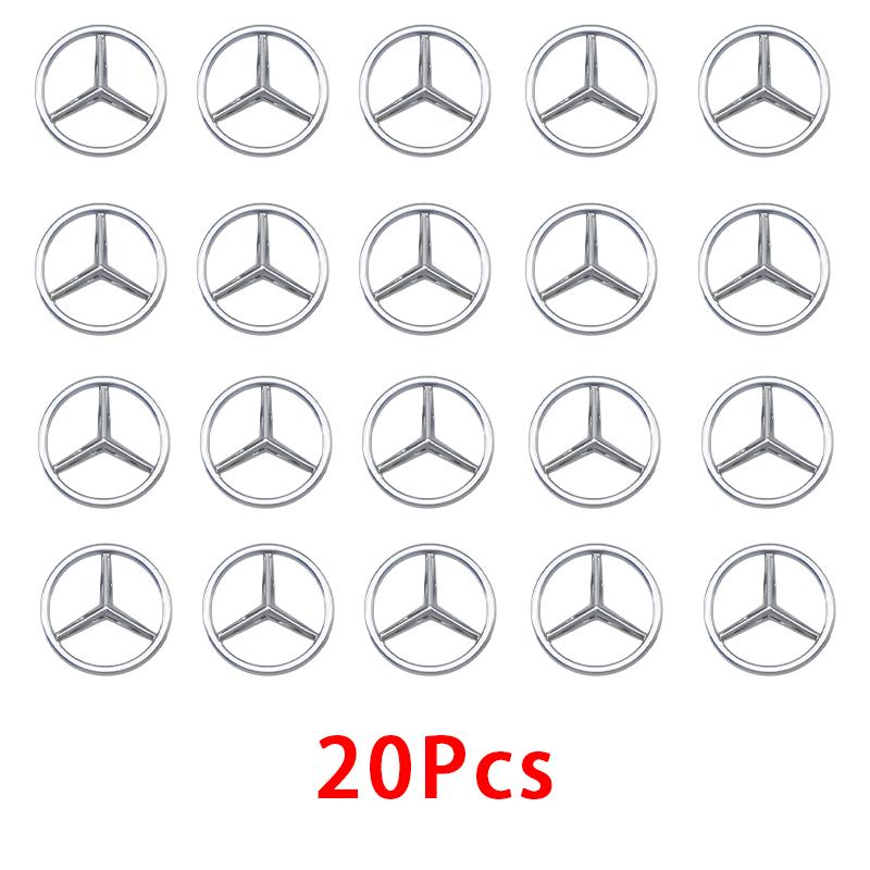 DDJ2   13mm Aluminum Car Key Fob Remote Emblem Badge For Mercedes Benz A C E Class CLA CLS W204 W205 W212 W213 Auto Tuning Accessories