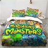 3D Print My Game Singing Monsters Bedding Sets Comforter Quilt Bed Cover Duvet Cover Pillow Case 2-3 Pieces Sets Kids Adult Size