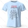 Coffee Afterlife Humorous Printed Unisexs Tshirt 100 Cotton Oversized Relaxed Graphic Tees For Unisex Tops Tees Casual Streetwear