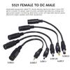 5521 Female To Male Power Adapter Cable 5.5x2.1mm Female To 2.5x0.7mm 3.5x1.35mm 4.0x1.7mm Male for Charging Conversion