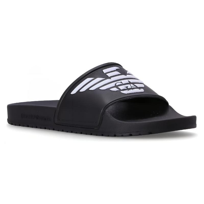 EMPORIO ARMANI Fashion Open Toe Slide Slippers Men Black XVPS08XN747A120
