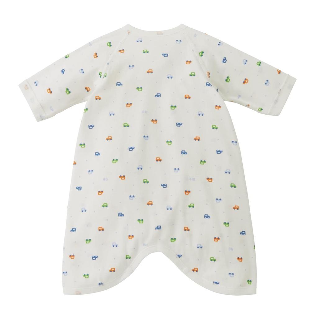 Miki House Hot Biscuits Combi Boys and Baby Undershirt, Girls, Newborn, Clothes, Blue, 50cm, 70-2309-492