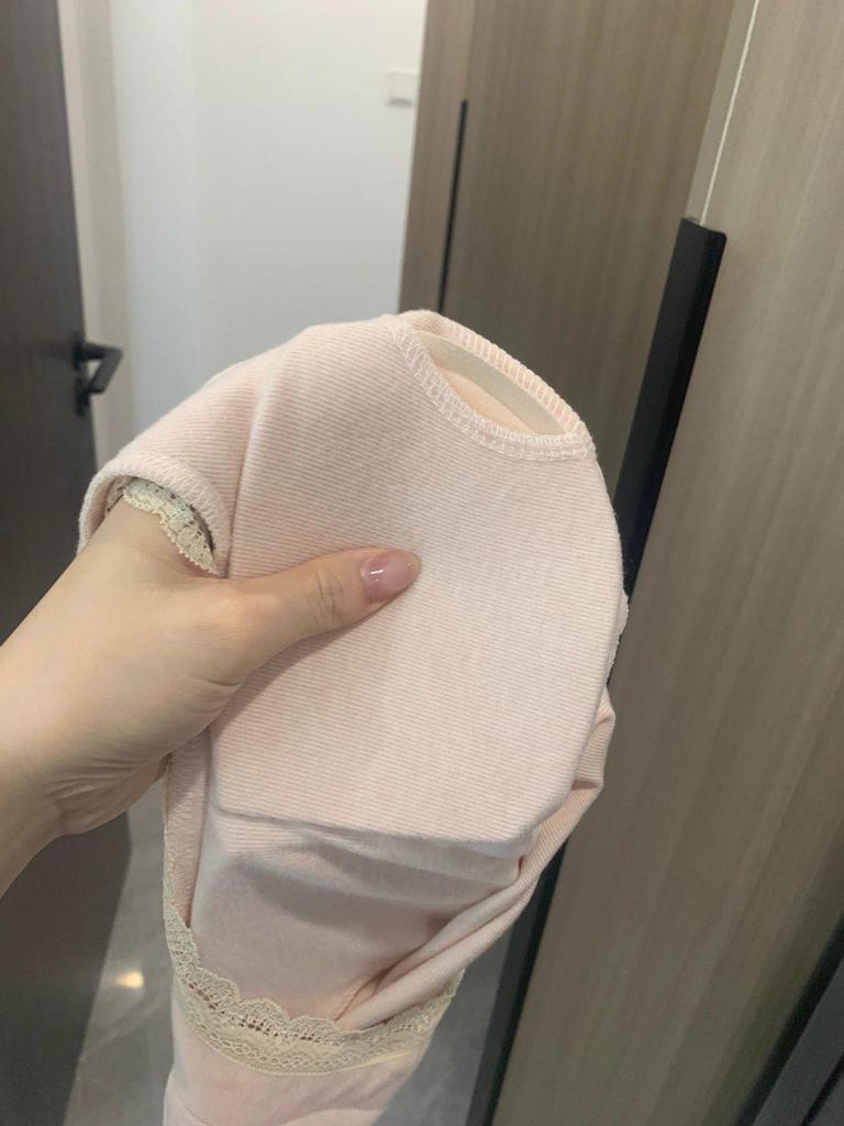 Женская облегающая футболка с кружевом, квадратным вырезом и длинным рукавом, абрикосовая