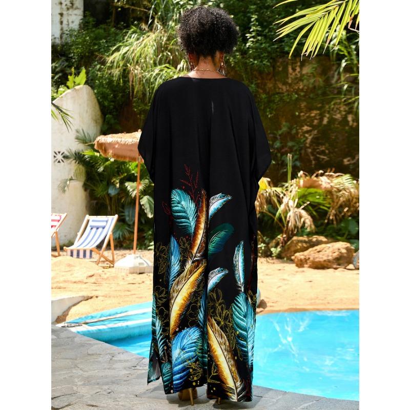 Большие размеры женские новые принтованные пляжные бикини для отдыха на пляже с накидкой