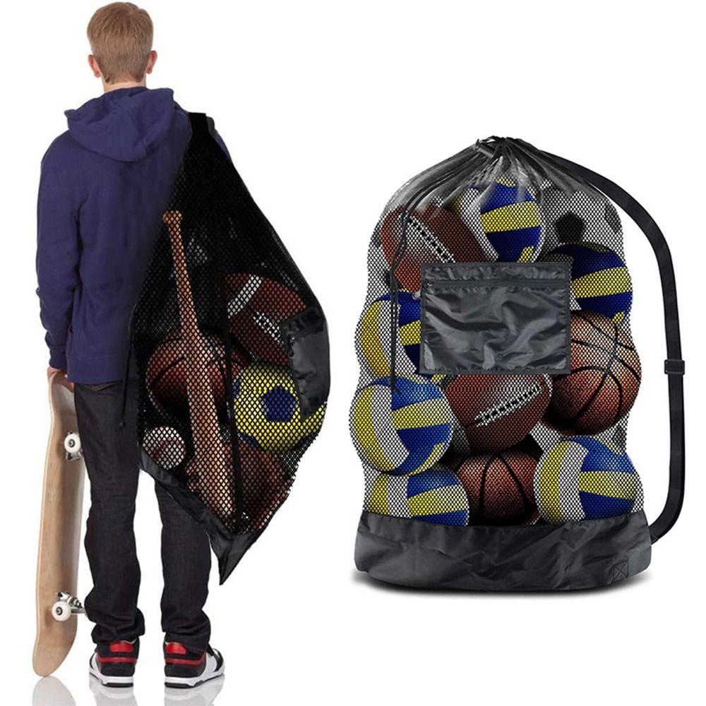 Durable Basketball Soccer Ball Bag Extra Large Drawstring Bags Sports Ball Bag Mesh BaseBall